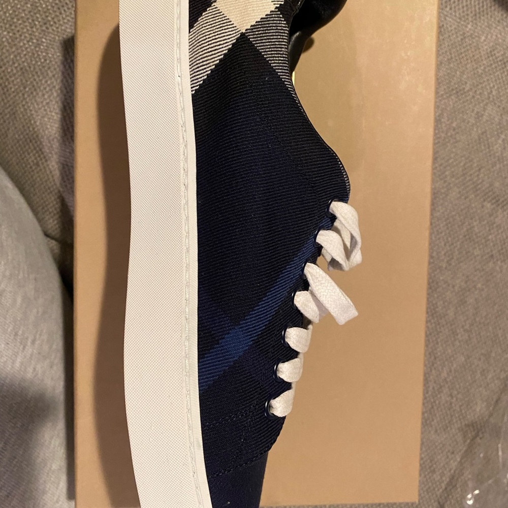 Burberry Navy and White Sneakers